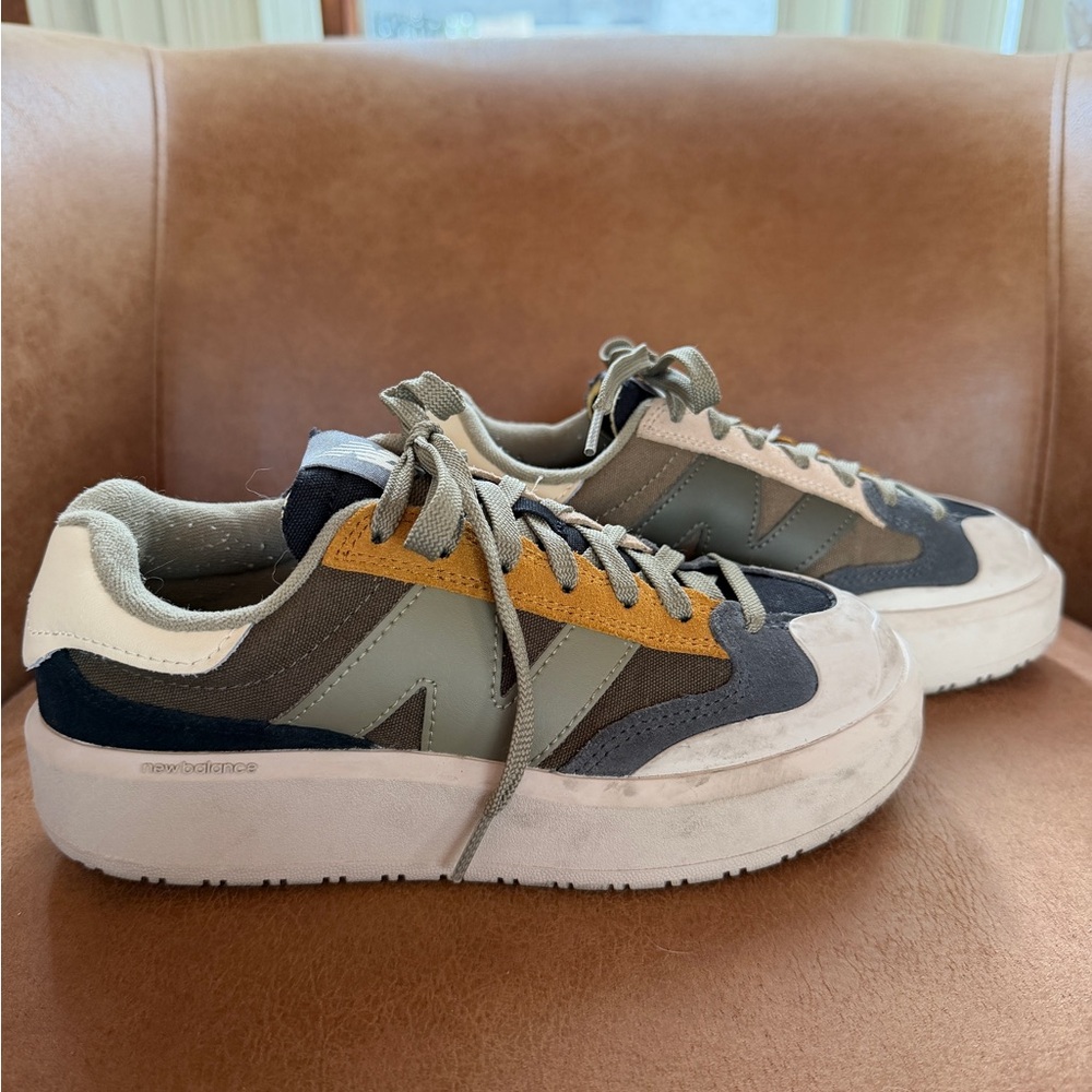 New Balance CT302 Tan and Gray Casual Sneakers - Picture 4 of 6